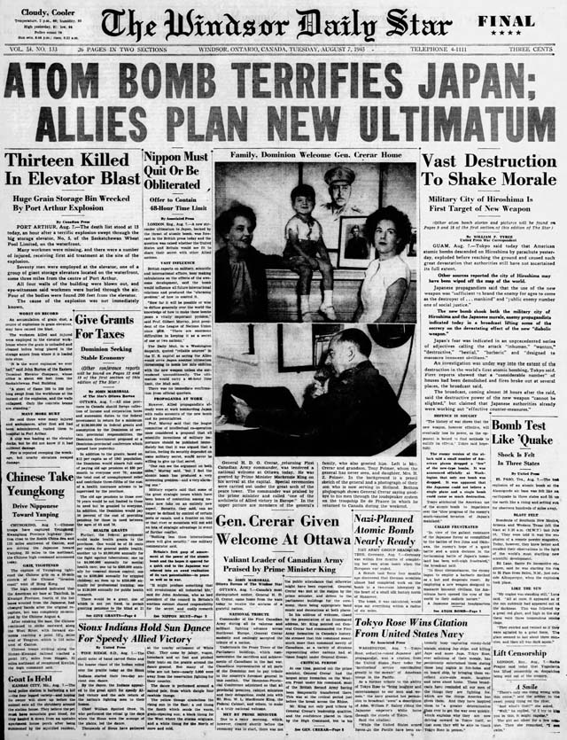 ws 1945-08-07 front page